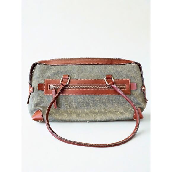 Dooney & Bourke HP65C Double Pocket Tote Hunter NWT Serial K6253580 - Picture 6 of 14